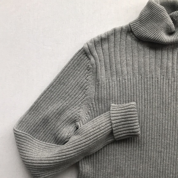 🍄Calvin Klein Jeans Y2K Ribbed Grey Turtleneck (M) - Picture 4 of 7
